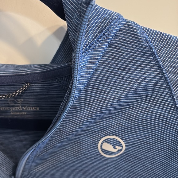 Vineyard Vines Sankaty 1/4 Zip Pullover- Navy - Picture 3 of 5